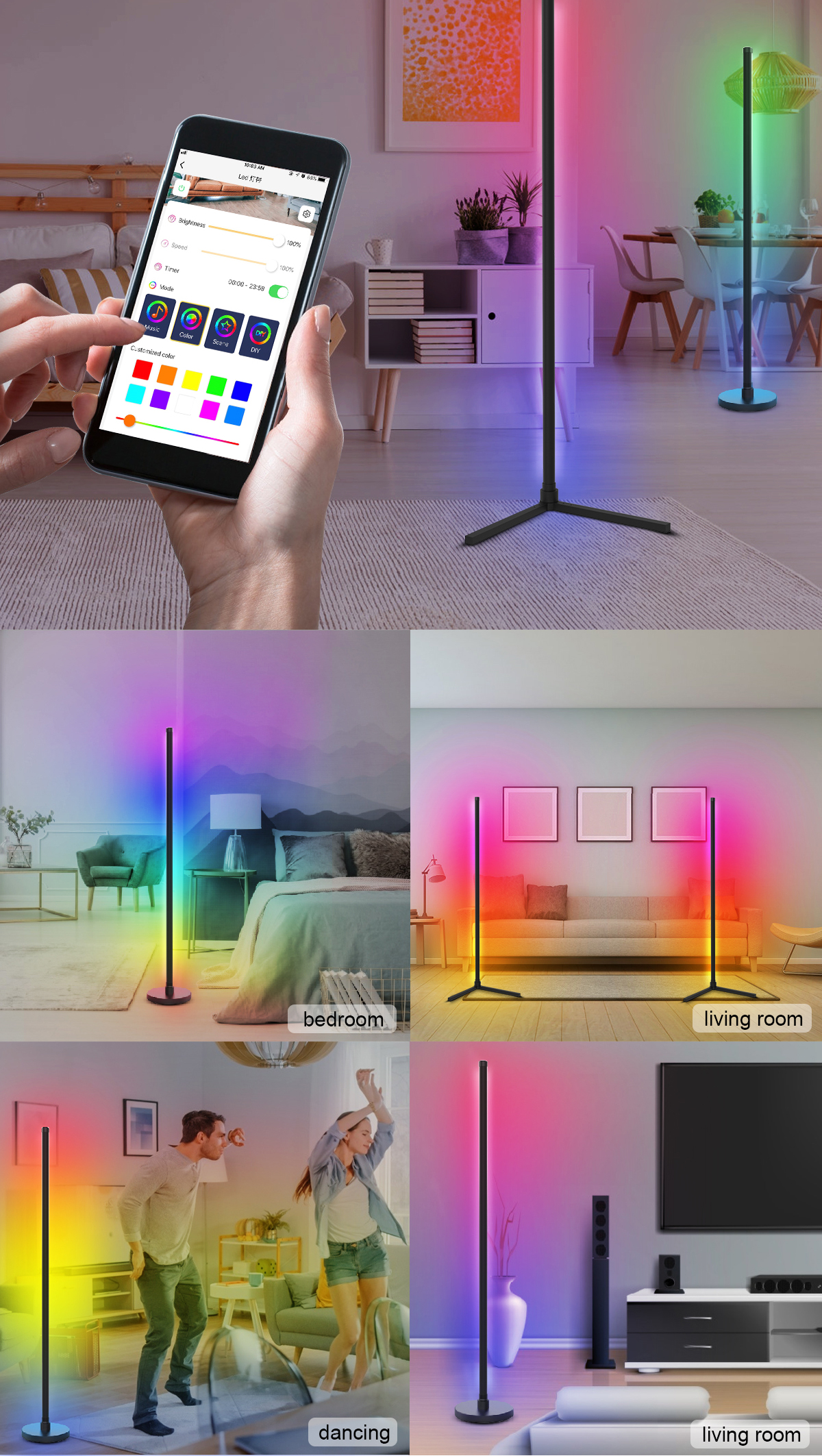 Colorful floor-to-ceiling atmosphere