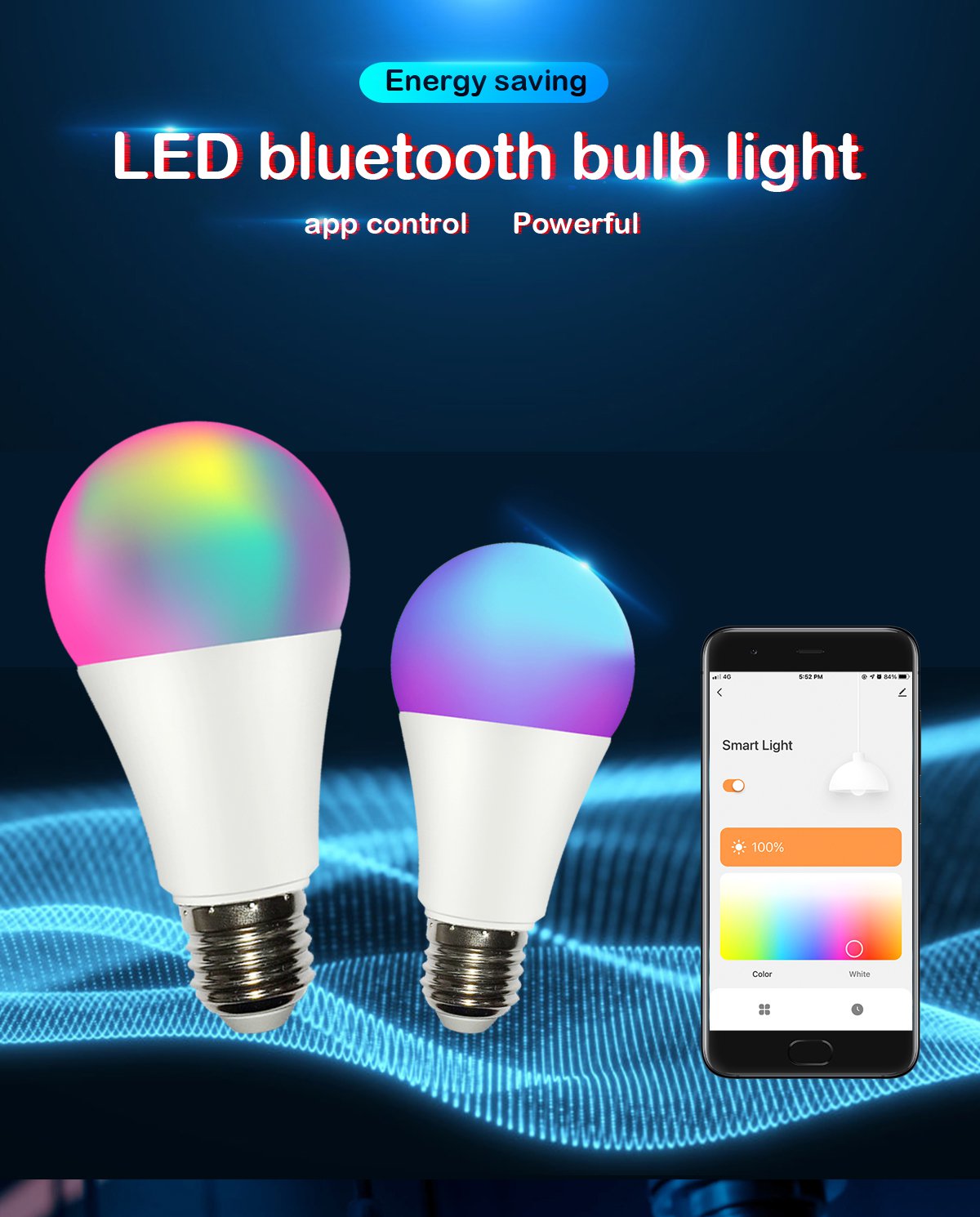 LED bluetooth bulb light