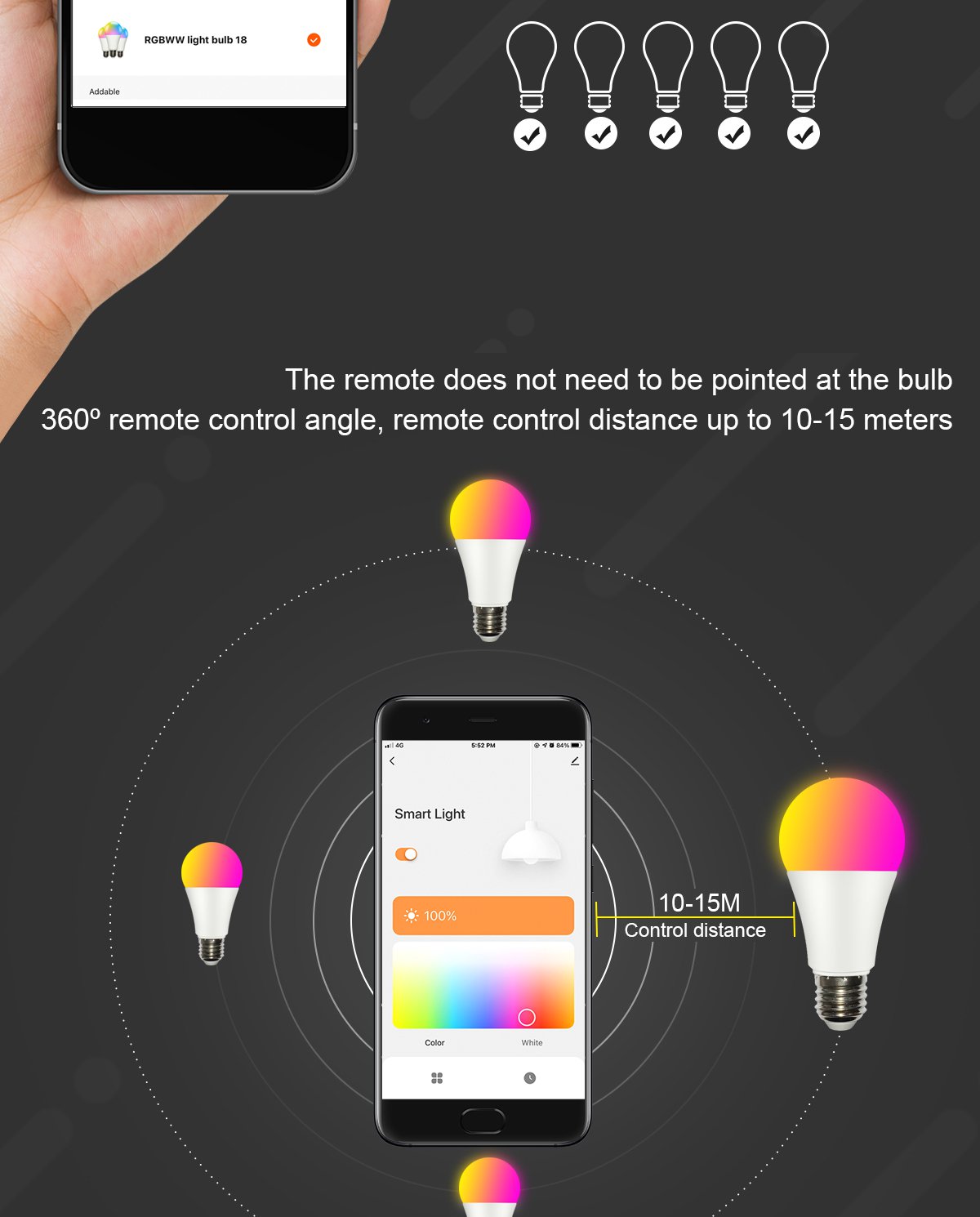 LED bluetooth bulb light