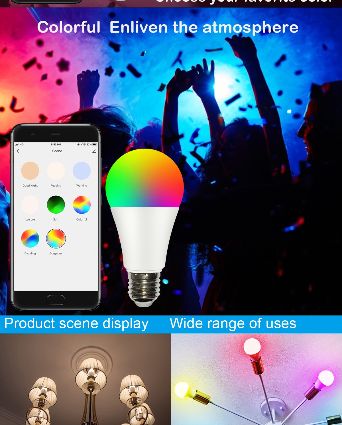 LED bluetooth bulb light