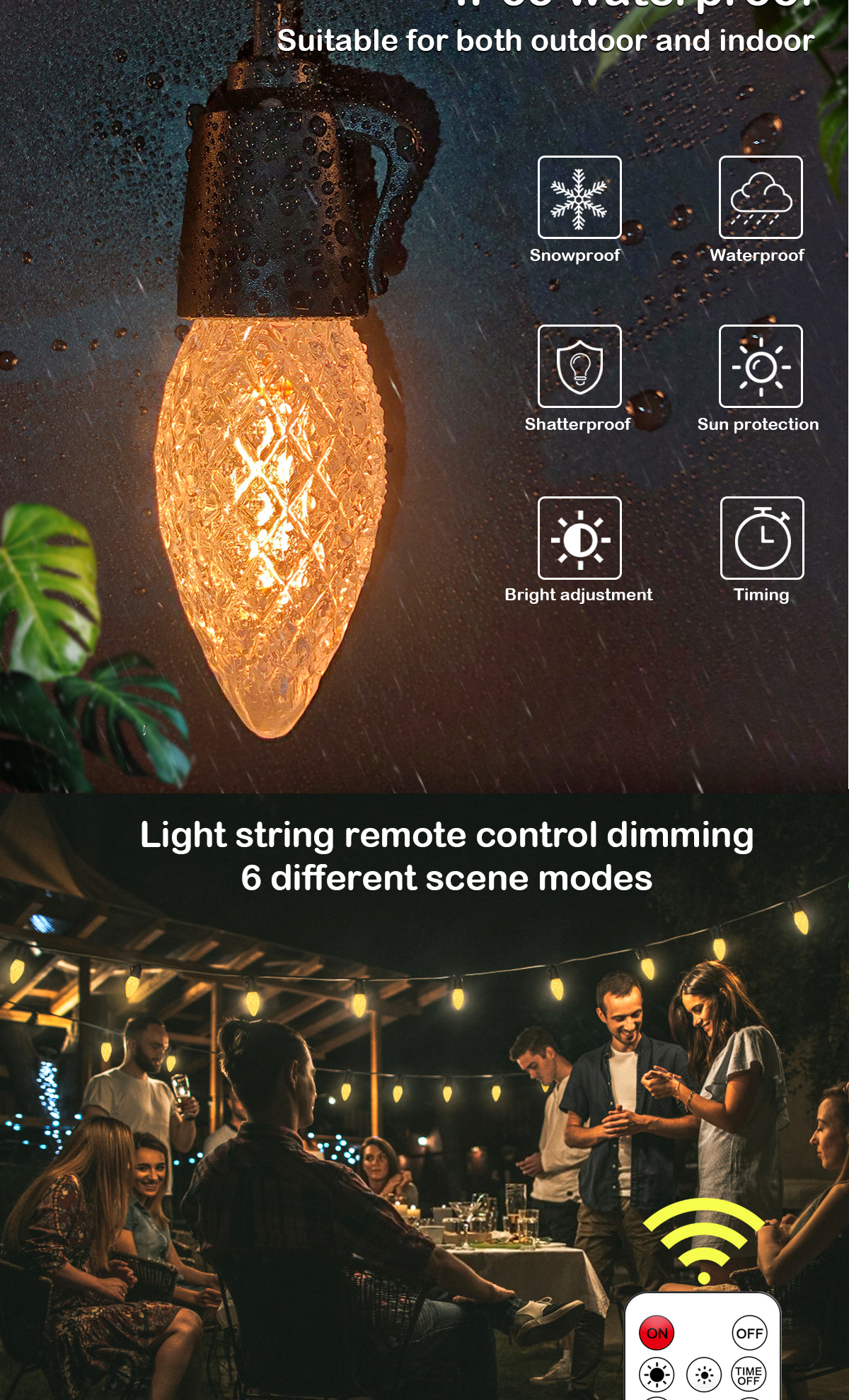 LED remote control light string